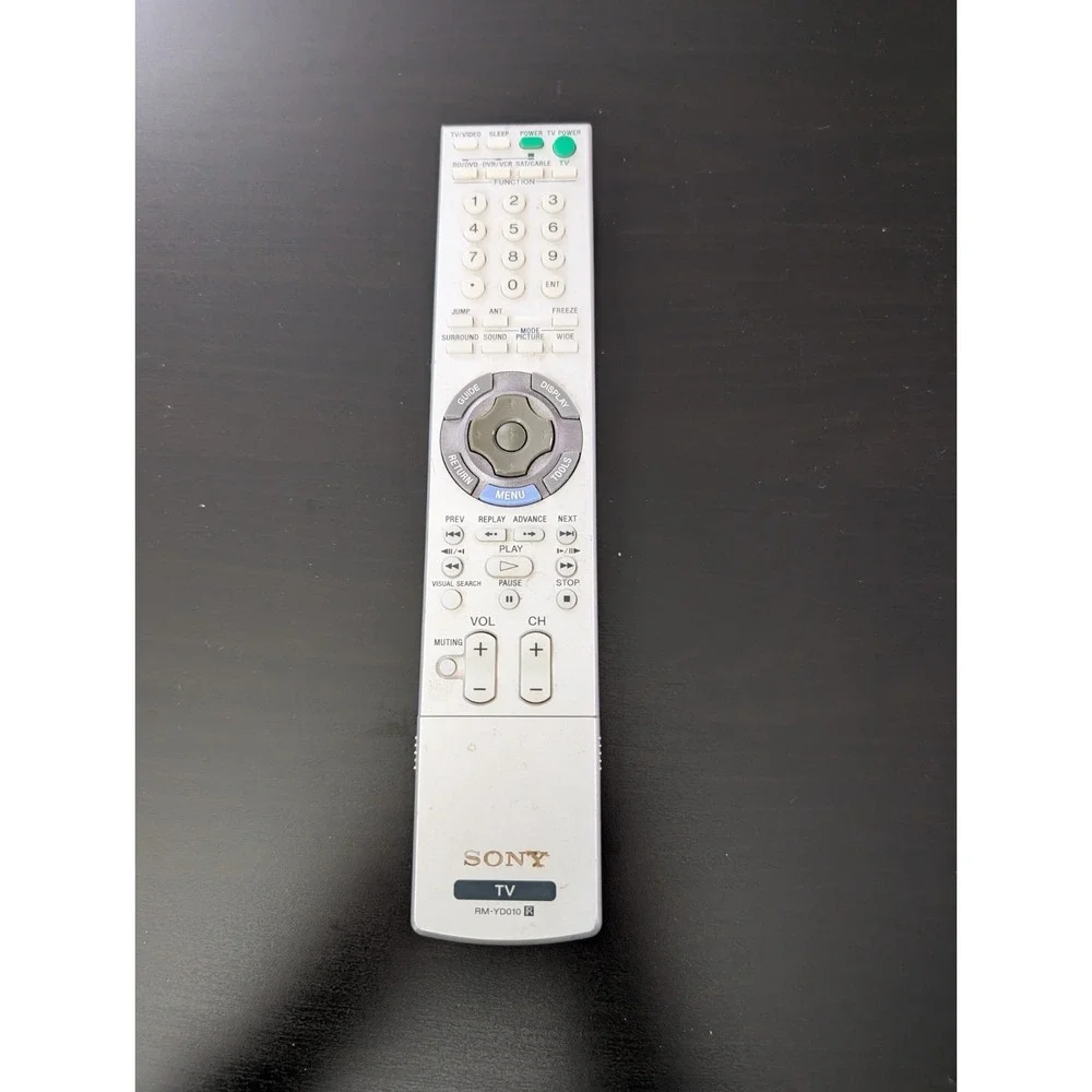 Genuine Sony‎ Original TV Remote Control Only RM -YD010 Silver Replacement